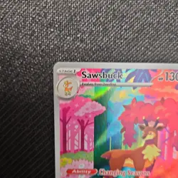 Pokemon TCG Sawsbuck 166/162 SV05: Temporal Forces Holo Illustration Rare - Image 3