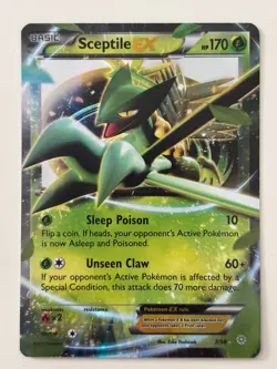 2015 Pokemon SCEPTILE EX FULL ART HOLO 7/98 RARE! PLAY Ancient Origins - Image 1