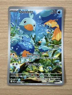 Pokemon TCG Ducklett Illustration Rare Holo White Flare 109/086 English - NM / M - Image 1