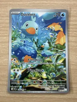 Pokemon TCG Ducklett Illustration Rare Holo White Flare 109/086 English - NM / M - Image 3