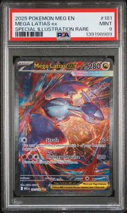 2025 POKEMON MEGA EVOLUTION SPECIAL ILLUSTRATION RARE MEGA LATIAS EX PSA 9 - Image 1