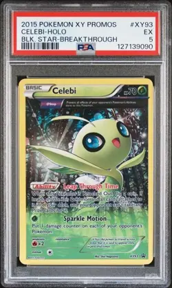 2015 POKEMON XY BLACK STAR PROMOS #XY93 CELEBI-HOLO BLK. STAR-BREAKTHROUGH PSA - Image 1