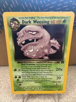 Pokemon TCG 1999 Dark Weezing 14/82 Holo Foil Unlimited Team Rocket - Image 1