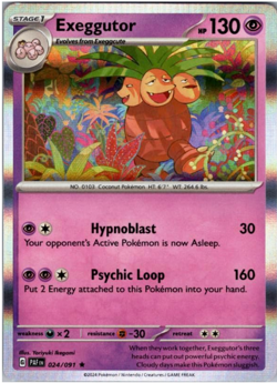 Pokemon - Exeggutor - 024/081 - Paldean Fates - Holo Rare - NM/M - NEW - Image 1