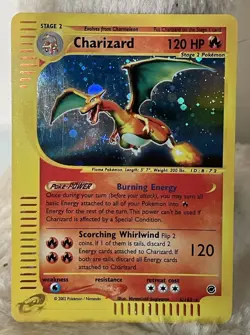 2002 POKEMON EXPEDITION BASE SET 006/165 CHARIZARD HOLO RARE 120HP - Image 1