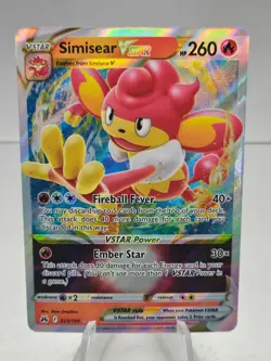 Simisear VSTAR 023/159 NM EN Pokemon TCG Crown Zenith Ultra Rare - Image 1