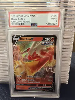 2021 Pokemon SWSH: BLAZIKEN V Chilling Reign PSA 9 - Image 1