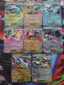 MEGA EVOLUTION ex card lot 8 ex cards from pokemon TCG Mega Evolution base set - Image 1
