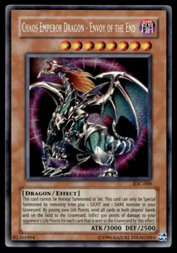 Yu-Gi-Oh TCG Invasion of Chaos #IOC-000 Chaos Emperor Dragon Secret Rare - Image 1