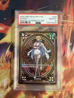 2025 One Piece A Fist of Divine Speed #OP07-085 Stussy ALT ART SP PSA 10 - Image 1