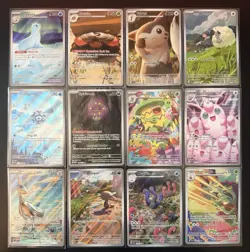 Pokemon TCG Sv, MEG, and PFL Illustration Rare Huge Lot Of 16 Cards -All NM/M - Image 1