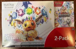 Pokemon TCG Prismatic Evolutions ETB with Booster Bundle Costco 2-Pack Sealed - Image 1