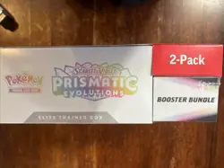 Pokemon TCG Prismatic Evolutions ETB with Booster Bundle Costco 2-Pack Sealed - Image 3