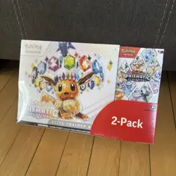 Pokemon TCG Prismatic Evolutions ETB with Booster Bundle Costco 2-Pack Sealed - Image 1