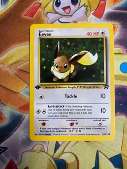 1st Edition Eevee 55/82 - Team Rocket - Pokemon Card - Near Mint (NM) - Image 1