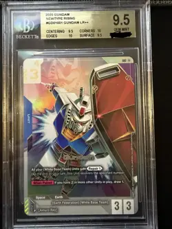 2025 Gundam Newtype Rising #GD01-001 Gundam LR++ BGS/Beckett 9.5 Gem Mint Rx-78 - Image 1