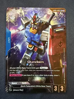 Gundam Card Game Newtype Rising GD01 Gundam RX-78-2 GD01-001 LR+ - Image 1