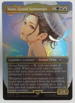 Yuna, Grand Summoner (Borderless) WPN & Gateway Promos Foil NM 0001 - Image 1