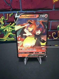 Pokemon TCG Lance's Charizard v SWSH133 Celebrations Black Star Promo Holo Card - Image 1