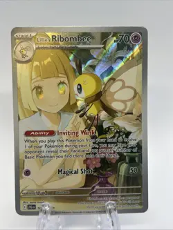 Pokemon TCG Journey Together: Lillie's Ribombee Illustration Rare Card 164/159 - Image 1