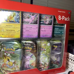 Pokemon TCG Scarlet & Violet Prismatic Evolutions Mini Tins Sealed + 8-Card Lot - Image 4