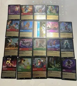 Disney Lorcana Fabled Cold Foil 19 Card Lot - Image 2