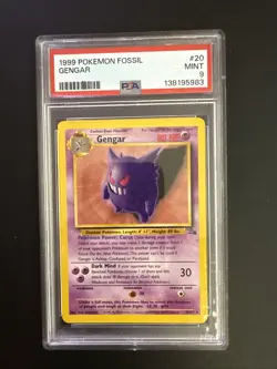 Pokemon TCG Gengar Fossil Card 20/62 Unlimited Regular Rare - Image 1
