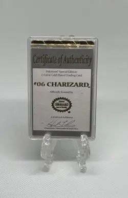 Charizard #06 Limited Edition 23k Gold Plated Pokemon Card w/ COA Burger King - Image 5