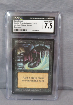 DARK RITUAL Limited BETA 1993 MTG Magic the Gathering Card Graded CGC 7.5 NM+ - Image 1