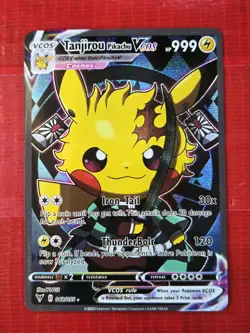 Pikachu Cosplay Tanjiro Demon Slayer Pokemon Custom ACG Card Holo Foil Anime Hot - Image 1