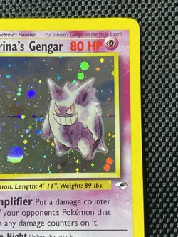 Sabrina's Gengar 14/132 Swirl Holo Gym Heroes Pokemon Card LP+ - Image 3