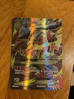 Pokemon TCG M Lucario EX 055A/111 Alternate Art Promo Full Art Holo Card - Image 1