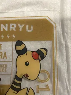 DENRYU Ampharos Pokemon × PRONTO CAFE PROMO Clear Card 2025 JP US seller NM - Image 2