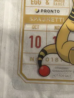 DENRYU Ampharos Pokemon × PRONTO CAFE PROMO Clear Card 2025 JP US seller NM - Image 5