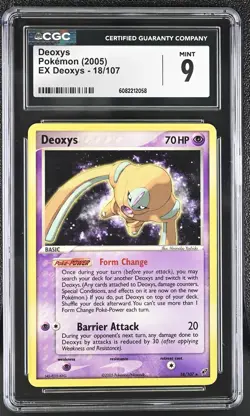 CGC 9 MINT Deoxys 2005 EX Deoxys 18/107 Pokemon Card - Image 1
