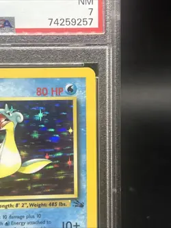 PSA 7 Near Mint - Lapras 10/62 (Fossil) Holo Rare Pokemon Card 👀 Pokemon WOTC - Image 2