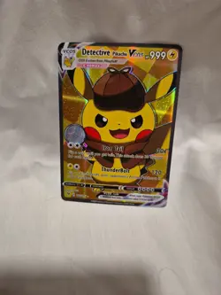 Pokemon Inspired Pikachu Cosplay Detective Holo Fan Art Card - Image 5