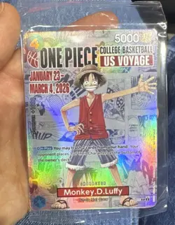 One Piece CCG Monkey.D.Luffy BVB x One Piece Match Day '26 Promo Card Sealed - Image 1