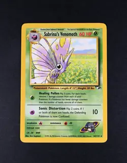 NM- Sabrina's Venomoth Gym Heroes (G1) 34/132 Pokemon Card Reg. Rare - Image 1