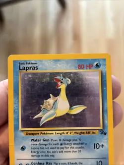 Lapras 10/62 Fossil Pokemon TCG Holo Rare Vintage 1999 WoTC Old School Foil Card - Image 2
