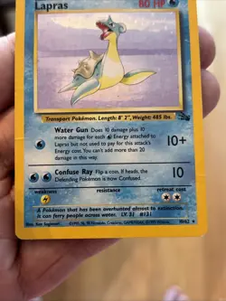 Lapras 10/62 Fossil Pokemon TCG Holo Rare Vintage 1999 WoTC Old School Foil Card - Image 3