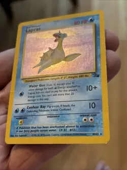 Lapras 10/62 Fossil Pokemon TCG Holo Rare Vintage 1999 WoTC Old School Foil Card - Image 4