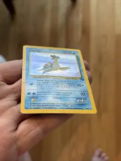Lapras 10/62 Fossil Pokemon TCG Holo Rare Vintage 1999 WoTC Old School Foil Card - Image 5