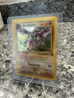 Aerodactyl Prerelease Holo 1st Edition Fossil Card 1/62 - Image 2