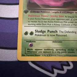 Dark Muk 1st Edition Team Rocket 41/82 WOTC Pokemon Card EX Condition - Image 3