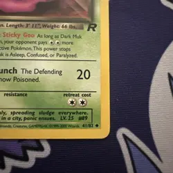 Dark Muk 1st Edition Team Rocket 41/82 WOTC Pokemon Card EX Condition - Image 4