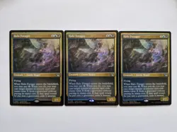 Halo Forager Foil X3 Silver Promo Stamp Dark Border Near Mint MTG - Image 1