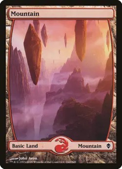 MTG Mountain (242) Full Art ** Zendikar ** English - Image 1