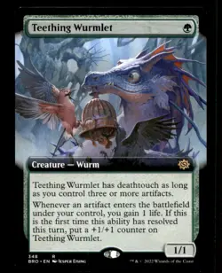 Teething Wurmlet LP Light Play The Brothers' War MTG [11211] - Image 1