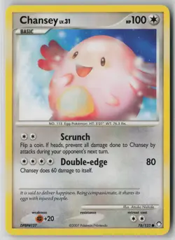 Chansey 76/123 Pokemon TCG Mysterious Treasures Common Lightly Played (LP) 1 - Image 1